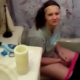 A girl is harassed by her friends on camera as she shits in the bathroom in 3 different scenes. By the third scene, she gets more comfortable and participates in the video event. Many poop sounds are heard. About 10 minutes.